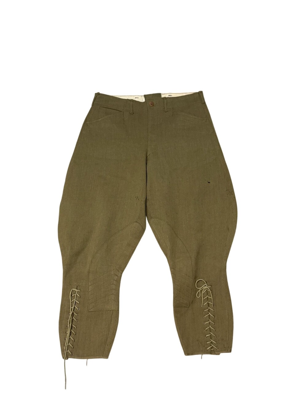 Vintage 30s US Army Pants Mens 33x25 Green Wool Cavalry Riding Breeches Uniform